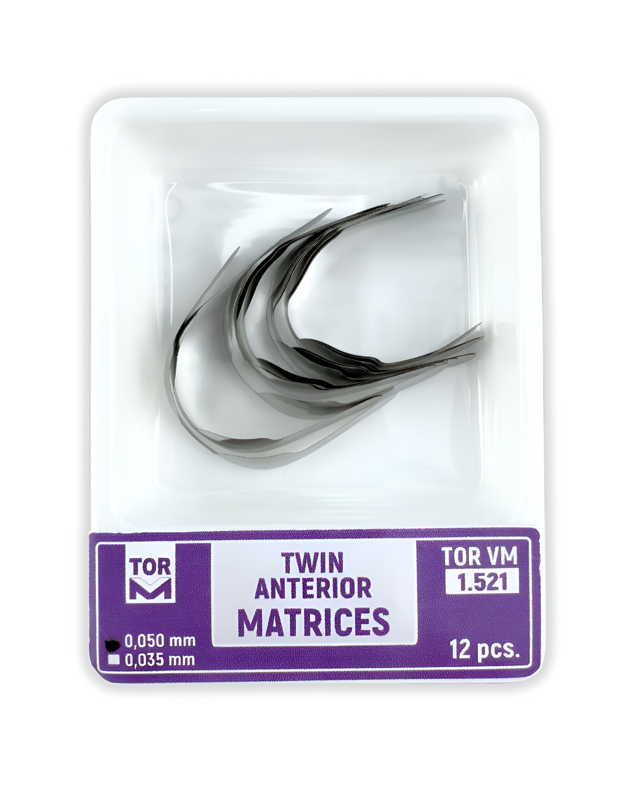 Matrices anteriores gemelas (incisales) 12 piezas