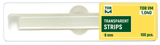 Bandes transparentes de 8 mm de large, lot de 100