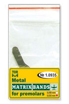 Bandas de matriz metálica para premolares forma 5 (un borde central) 12 piezas