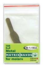Bandas de matriz metálica para molares forma 2 (dos bordes centrales) 12 piezas