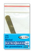 Bandas de matriz metálica para molares forma 7 (sin borde) 12 piezas