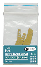 Perforated Metal Matrix Bands Medium with Ledge (Shape 3) 12pcs