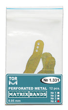 Perforated Metal Matrix Bands Large with Ledge (Shape 4) 12pcs