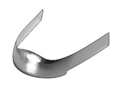 Matrices metálicas contorneadas para molares, forma 5 (un borde central), alargadas, 12 unidades