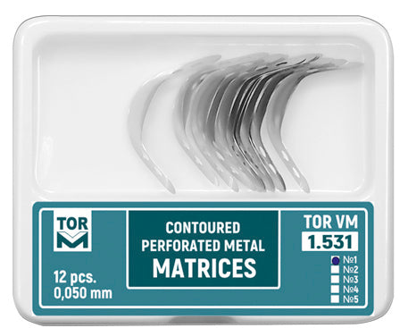 Metal Contoured Perforated Matrices Small with Ledge (Shape 1) 12pcs