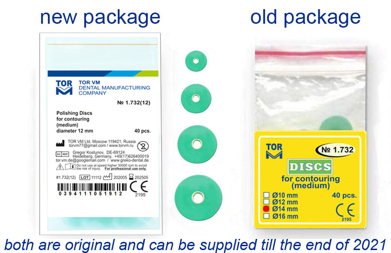 Medium Discs for Contouring with Metal Connector, 40pcs