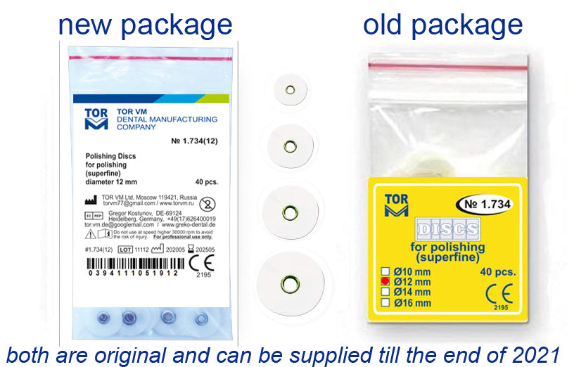 Superfine Discs for Polishing with Metal Connector, 40pcs