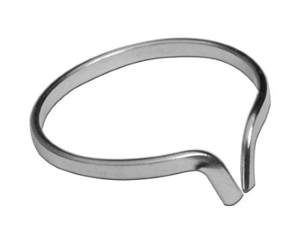 Anillo D (los dientes se curvan hacia adentro para fijar la matriz en el lado distal del diente)