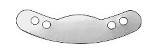 Bandes métalliques perforées, petit modèle avec rebord (forme 1), lot de 12