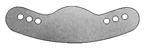 Bandes métalliques perforées extra larges avec rebord (forme 5) 12 pièces