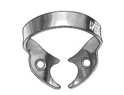 Clamp W8A (Wingless Clamp with Rigid Angular "Jaws", for Large Molars (Festooned Jaws for Molars' Roots)