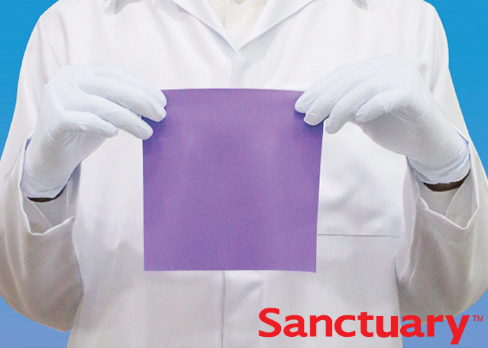 Dique dental morado sin látex y sin polvo, 15 hojas, 15 x 15 cm, menta