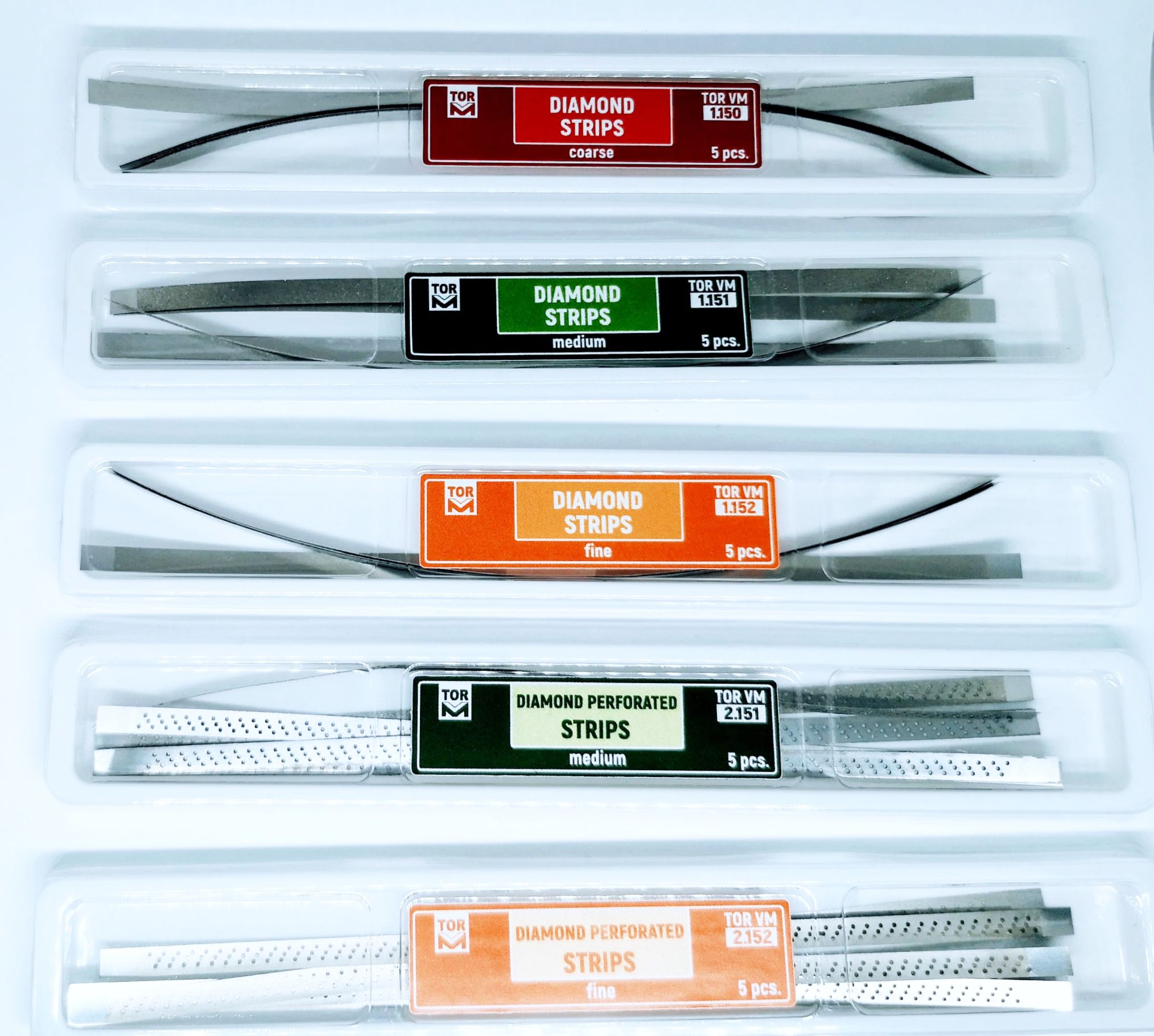 Bandes métalliques perforées en losange, taille moyenne, lot de 5