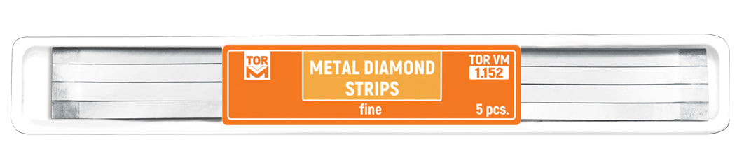 Metal Diamond Strips, Fine 5pcs