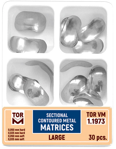 Matrices sectionnelles profilées de petite taille, quatre types, 30 pièces