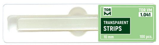 Bandes transparentes de 10 mm de large, lot de 100