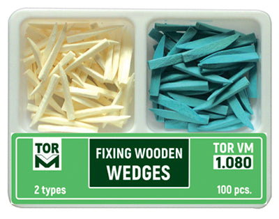 Wooden Wedges of 2 Types 100pcs