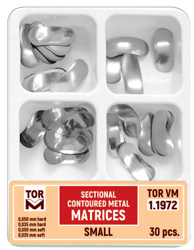 Matrices sectionnelles profilées de petite taille, quatre types, 30 pièces