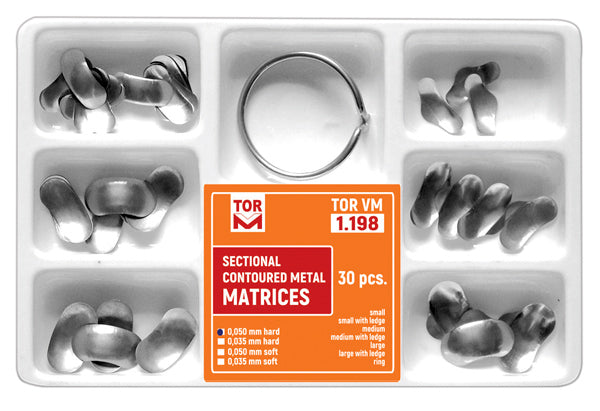 Ensemble de 30 matrices sectionnelles profilées et 1 anneau.