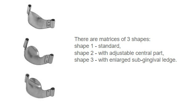 Saddle Contoured Metal Matrices small (Shape 2) 12pcs