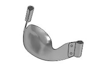 Matrices metálicas contorneadas tipo sillín, medianas (forma 2), 12 unidades