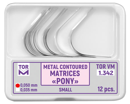 "Pony" Metal Contoured Matrices Small 12pcs