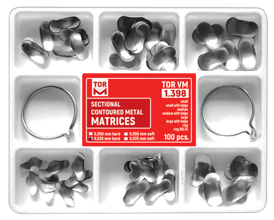 Set of Sectional Contoured Matrices 100pcs and Rings 2pcs