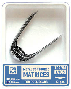 metal-contoured-matrices-for-premolars-shape-5-one-central-ledge-elongated-12pcs