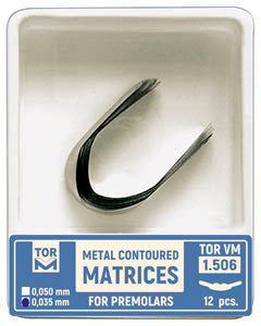 metal-contoured-matrices-for-premolars-shape-6-bilateral-elongated-12pcs