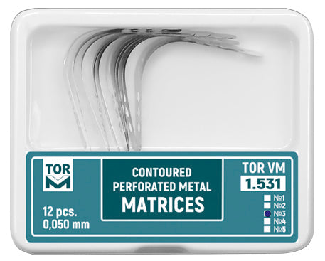 Matrices perforadas contorneadas de metal medianas con borde (forma 3), 12 unidades