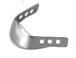 Matrices perforadas contorneadas de metal medianas con borde (forma 3), 12 unidades