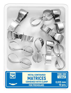 metal-contoured-matrices-for-premolars-combined-with-clamp-shape-2-two-central-ledges-10pcs