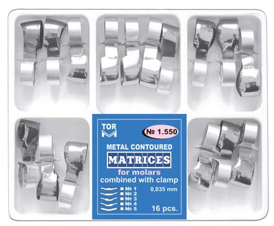 metal-contoured-matrices-for-molars-combined-with-clamp-16pcs