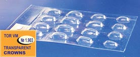 transparent-crowns-for-frontal-surface-of-incisors-16-pcs-per-plate