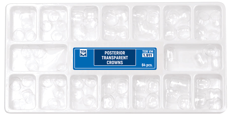 Coronas transparentes posteriores 64 piezas