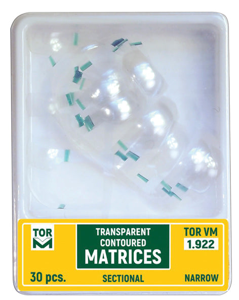 Transparent Sectional Contoured Matrices Narrow 30pcs