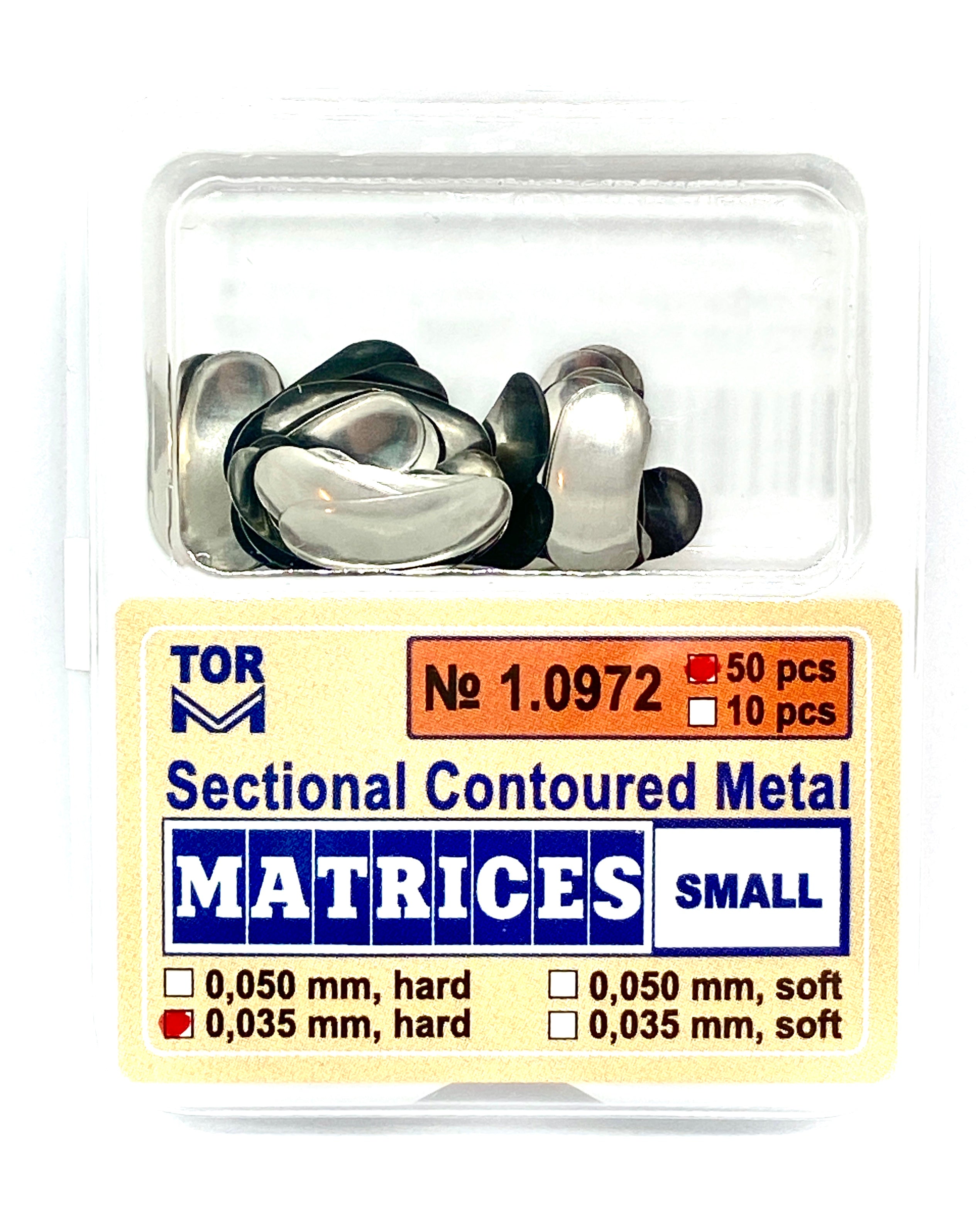 Matrices contorneadas seccionales pequeñas 50 piezas