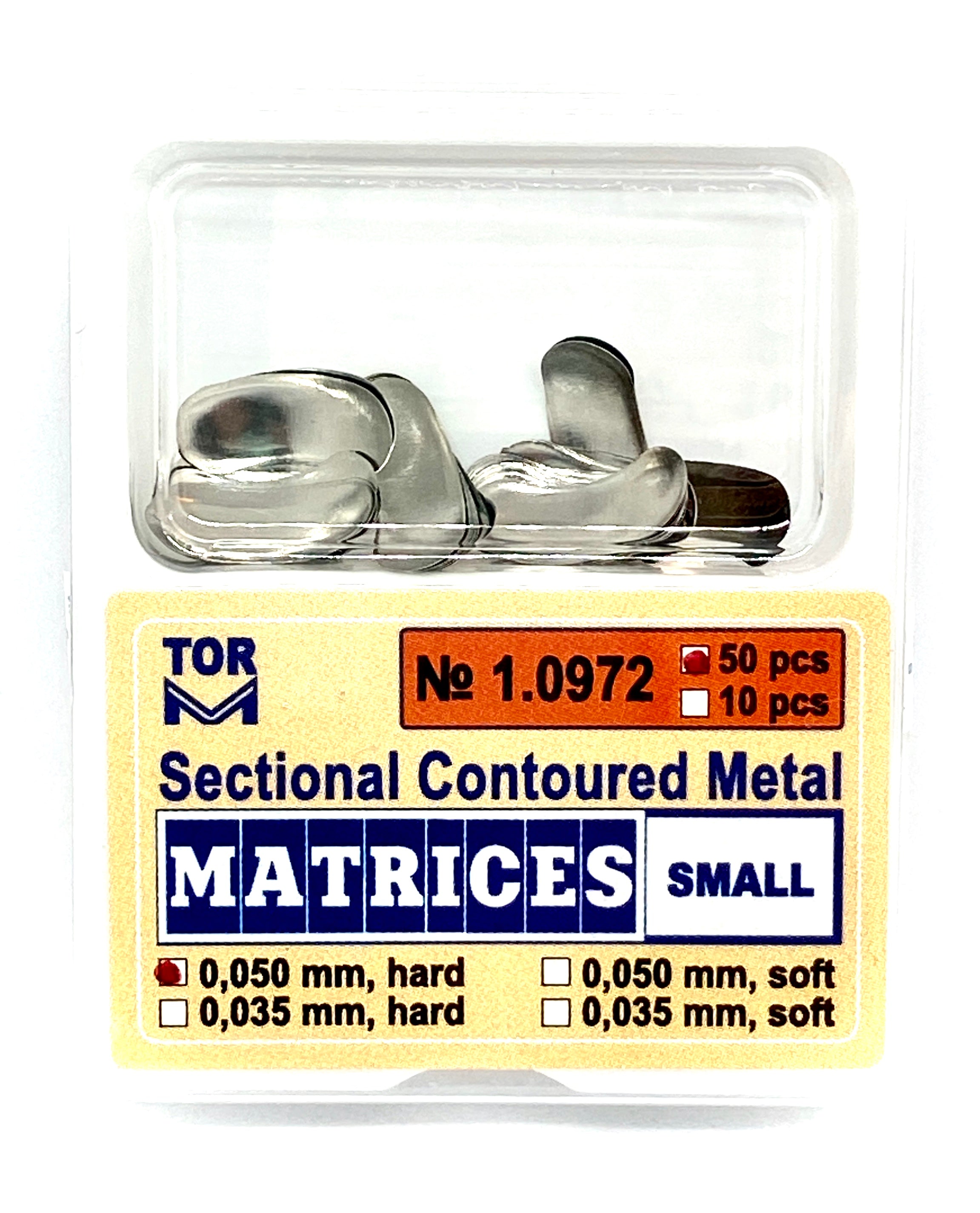 Matrices contorneadas seccionales pequeñas 50 piezas