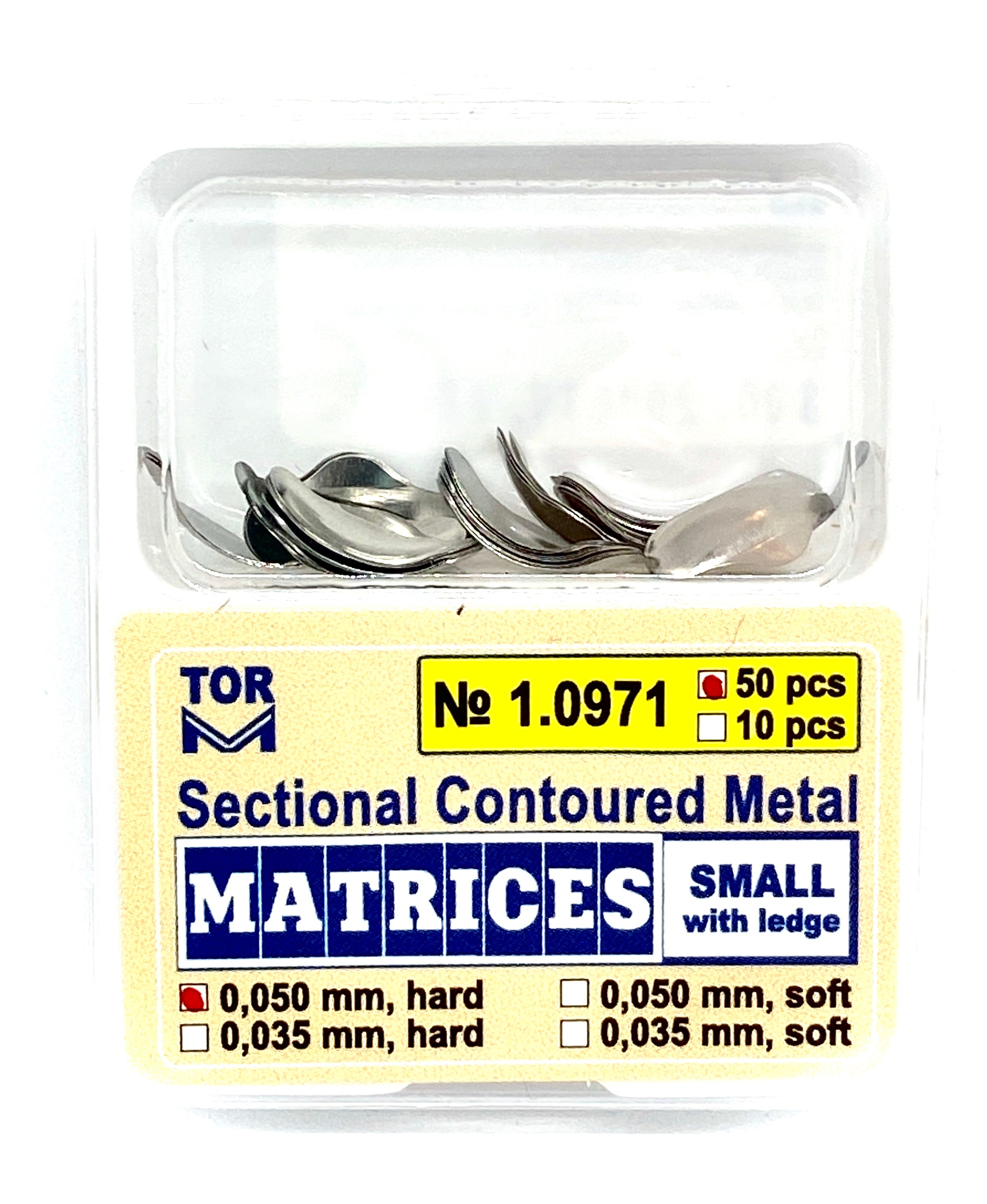 Matrices seccionales contorneadas pequeñas con borde (50 unidades)