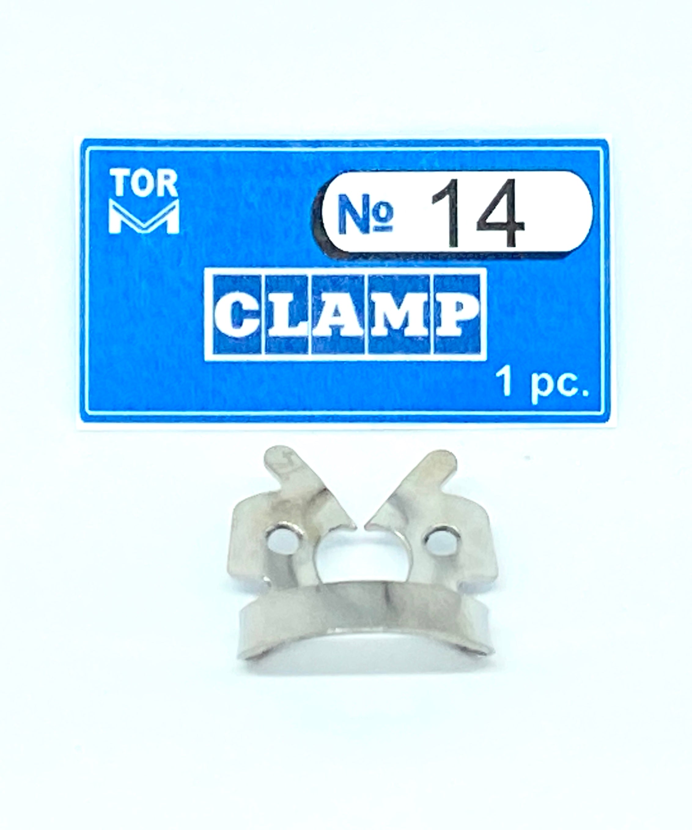 Pince 14 (pince à ailettes avec "mâchoires" angulaires, pour molaires avec partie coronaire ou paries mésiales endommagées)