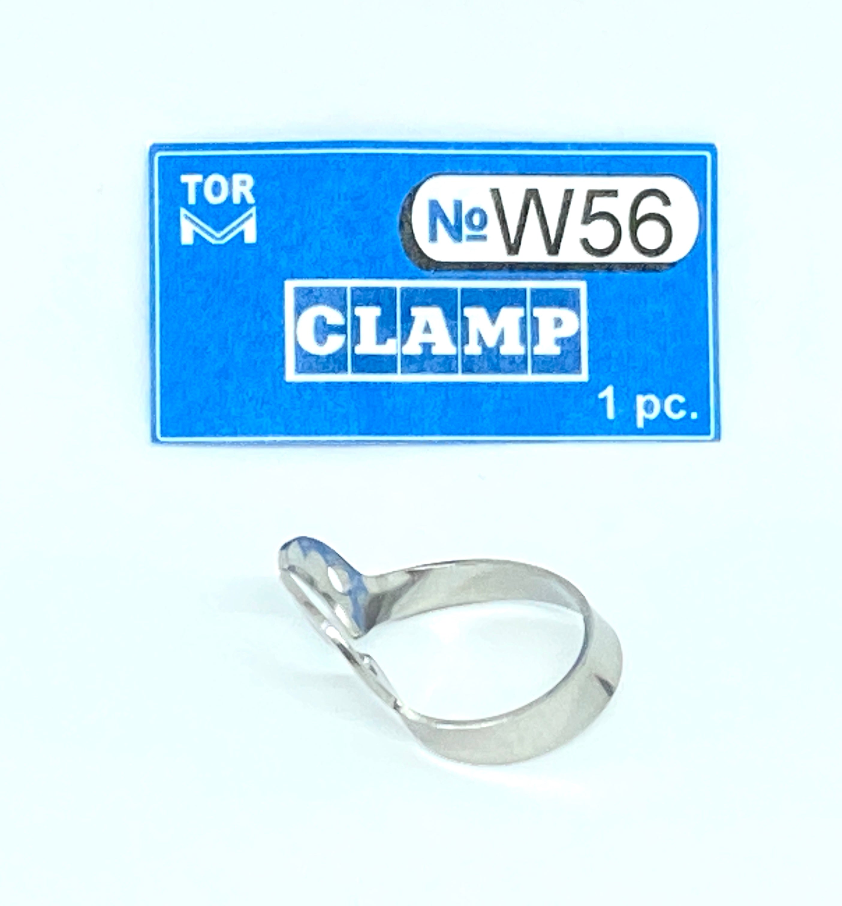 Abrazadera W56 (Abrazadera sin alas con mordazas angulares rígidas, para molares inferiores grandes (mordazas festoneadas para raíces de molares))