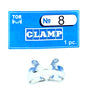 Clamp 8 (Winged Clamp with Rigid Angular "Jaws", for Large Molars (Festooned Jaws for Molars' Roots)