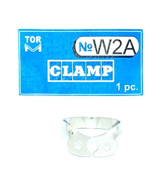 Clamp W2A (Wingless Clamp with Flat Horizontal "Jaws", Analogue of Clamp 2 with Larger "Jaws", for Large Premolars)