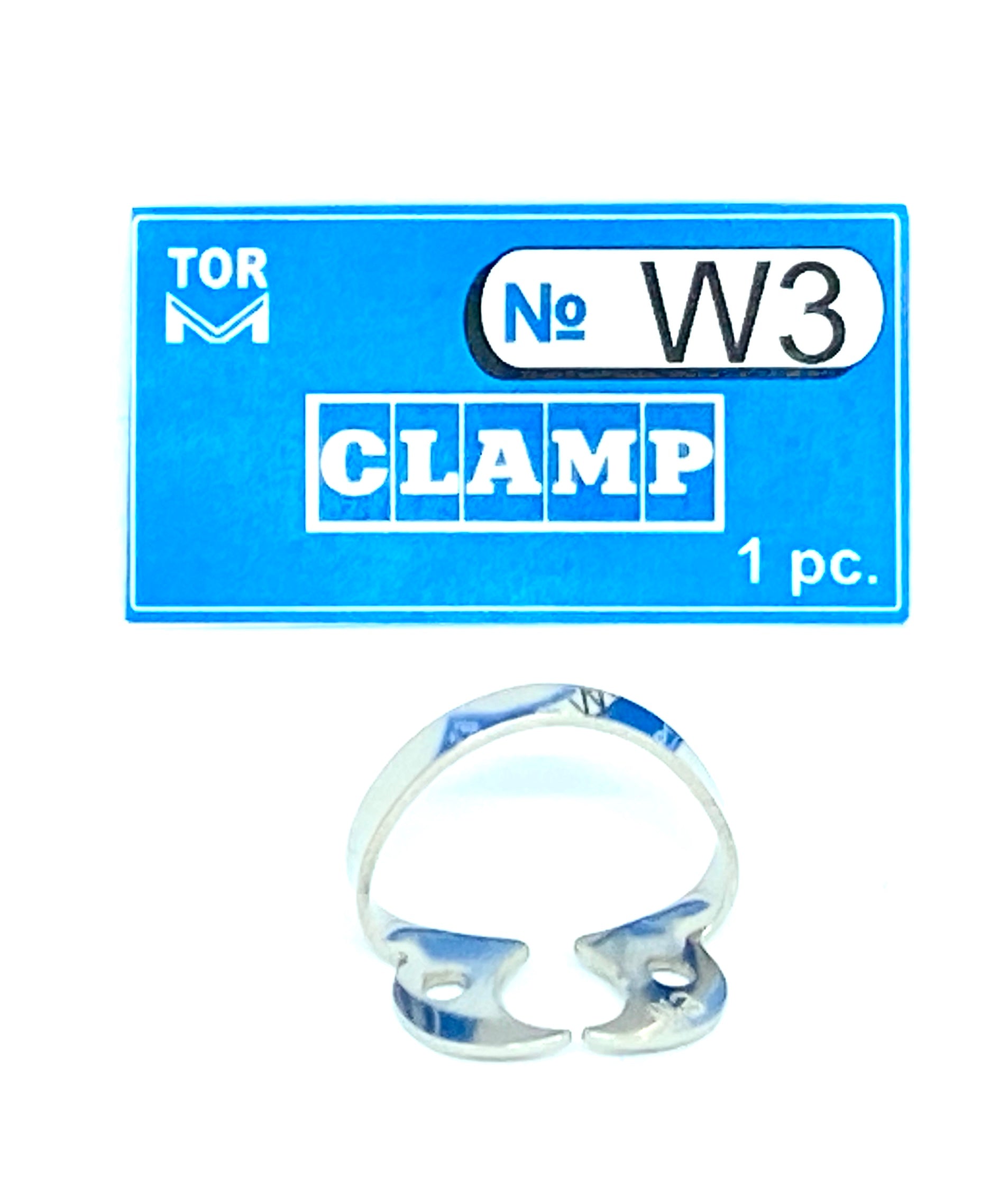 Pince W3 (pince sans ailettes avec « mâchoires » horizontales plates, pour petites molaires à contour prononcé)