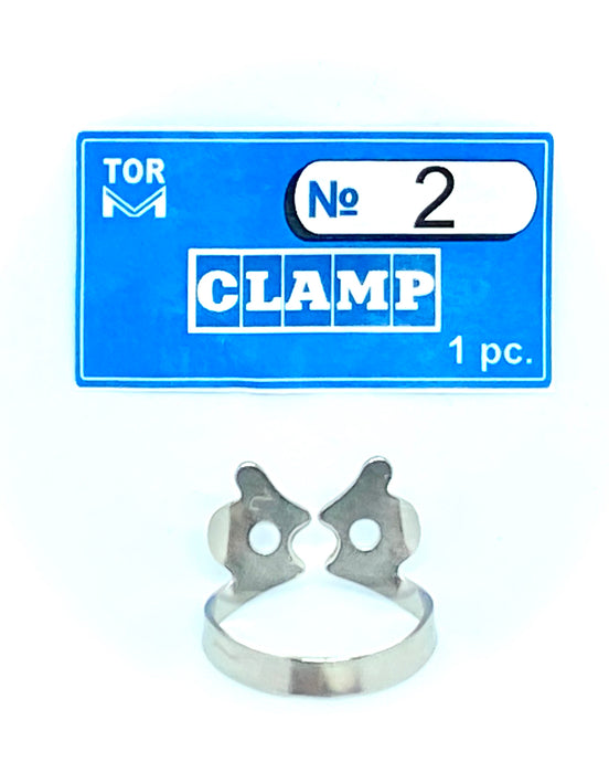 Clamp 2 (winged clamp with flat horizontal "jaws", for small premolars)