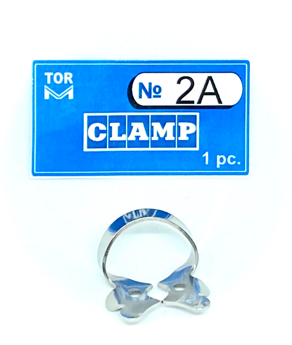 Clamp 2A (winged clamp with flat horizontal "jaws", for large premolars)