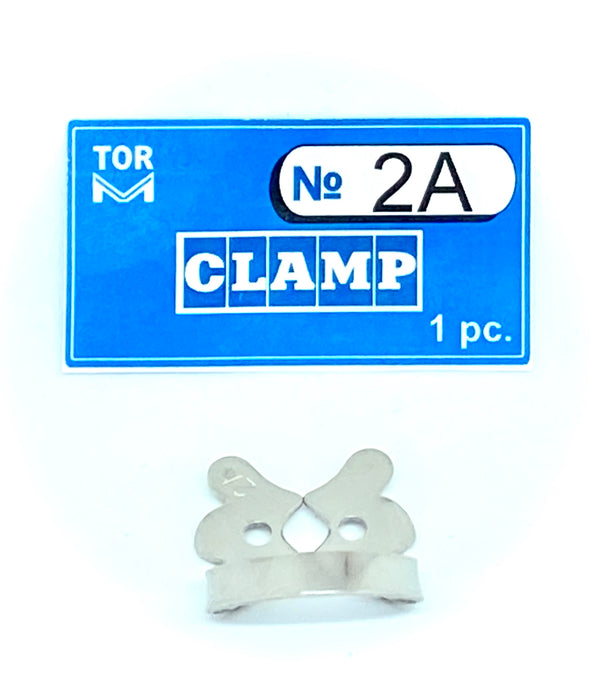 Clamp 2A (winged clamp with flat horizontal "jaws", for large premolars)