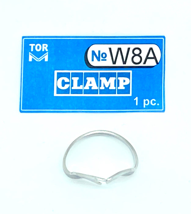 Clamp W8A (wingless clamp with rigid angular "jaws", for large molars (festooned jaws for molars' roots)