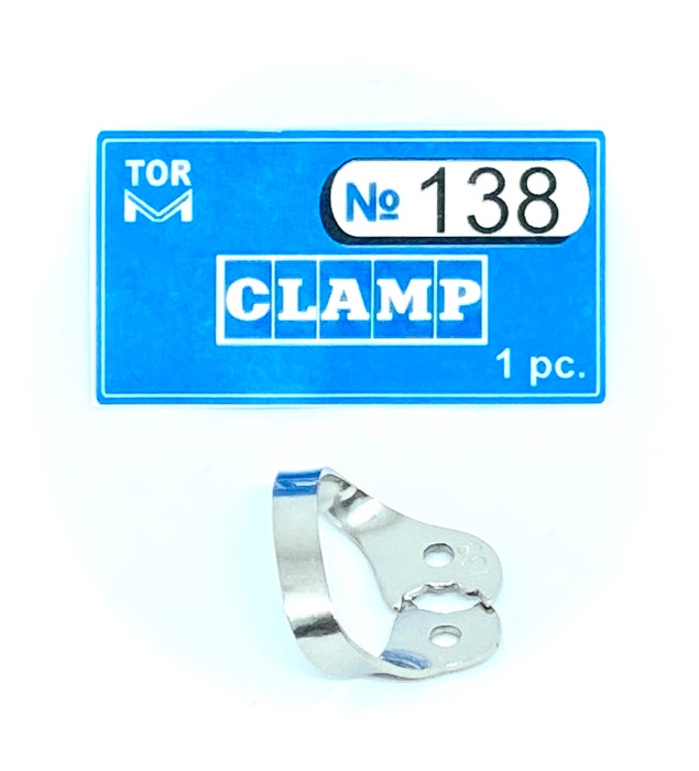 Clamp 138 (Left-Sided Clamp for Third Molars (with Stiff Spring and Serrated Beaks))