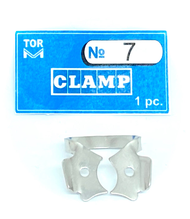 Clamp 7 (winged clamp with flat horizontal "jaws", for large molars with pronounced contour height)